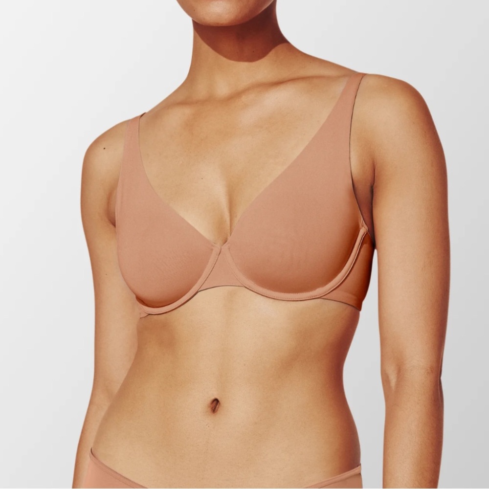 ThirdLove Second Skin Unlined Bra 44C Mocha Underwire Comfort Support NWT